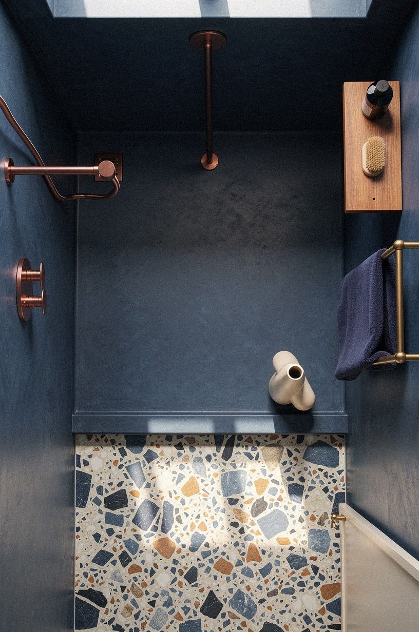 Sand Between Coats for a Softer Microcement Bathroom Shower
