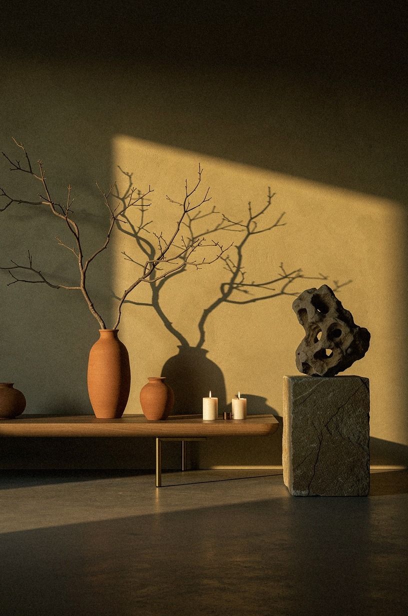 I Let the Light Do the Spooky Work, terracotta palette