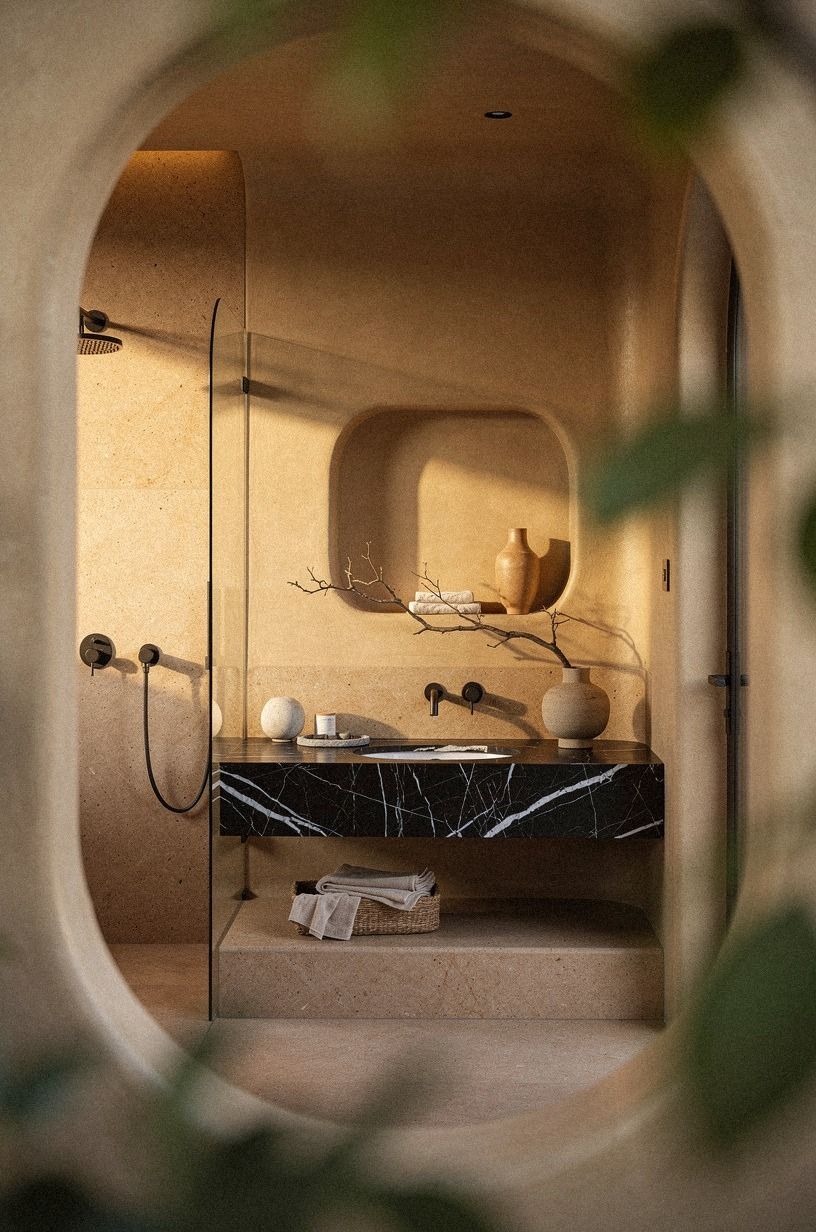 Build the Wet-Dry Handshake for a small bathroom