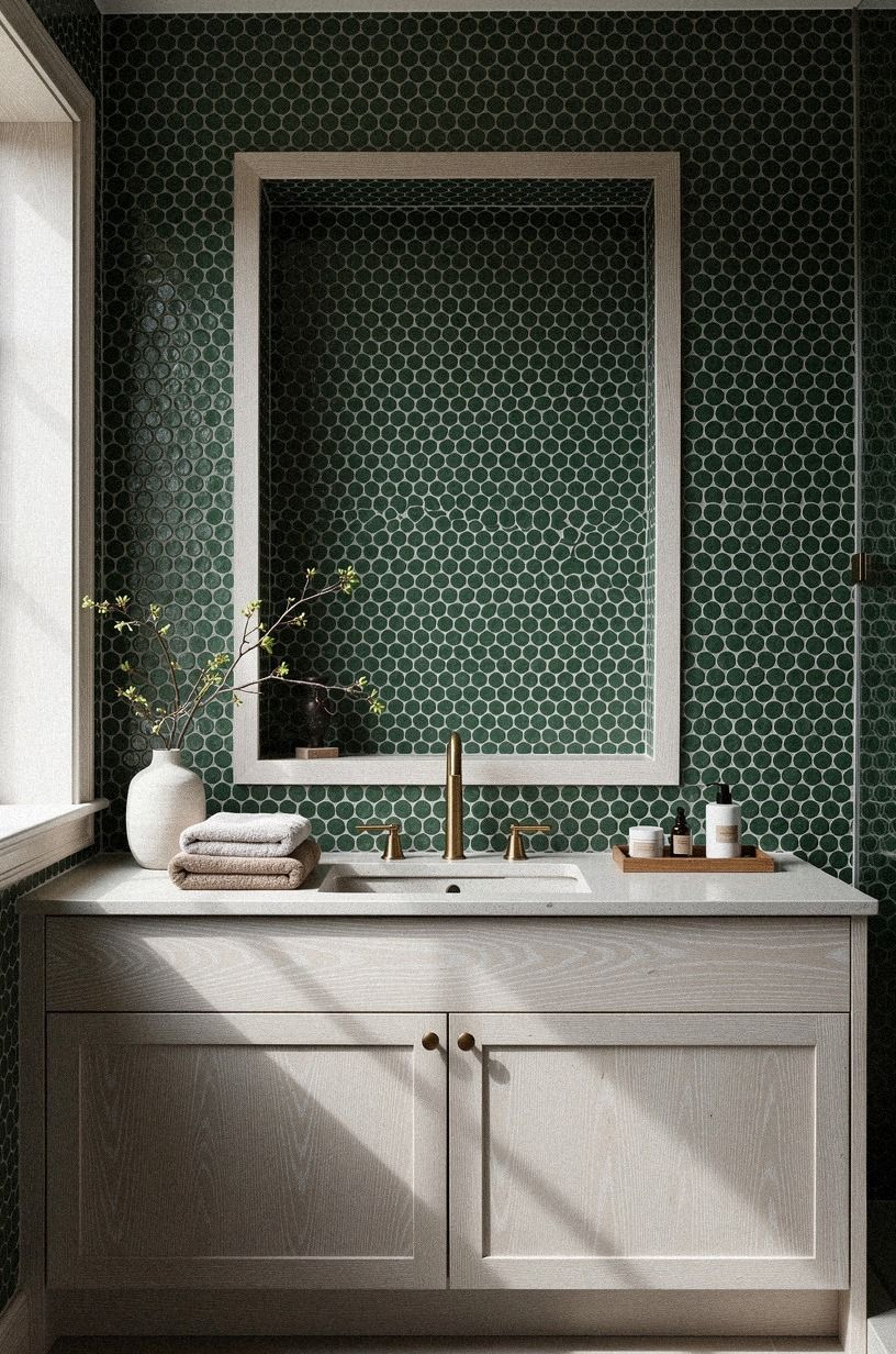 Frame a shower niche with penny tile instead of more zellige