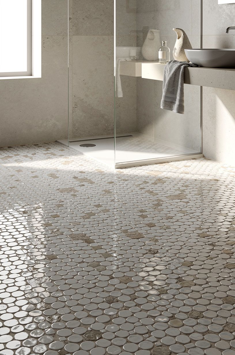 Use the Three-Color Ceiling Rule for mosaic tile in shower ideas