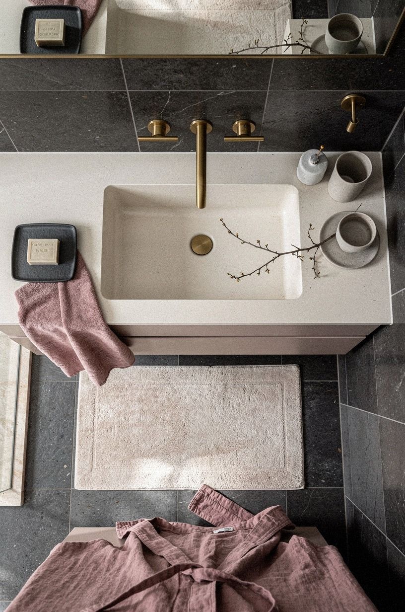 Mix the contemporary classic bathroom details