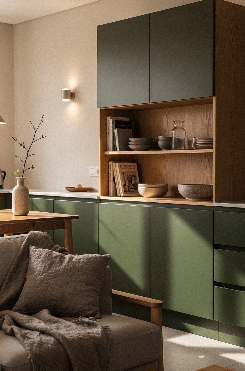 Mix Closed Cabinets With One Open Moment