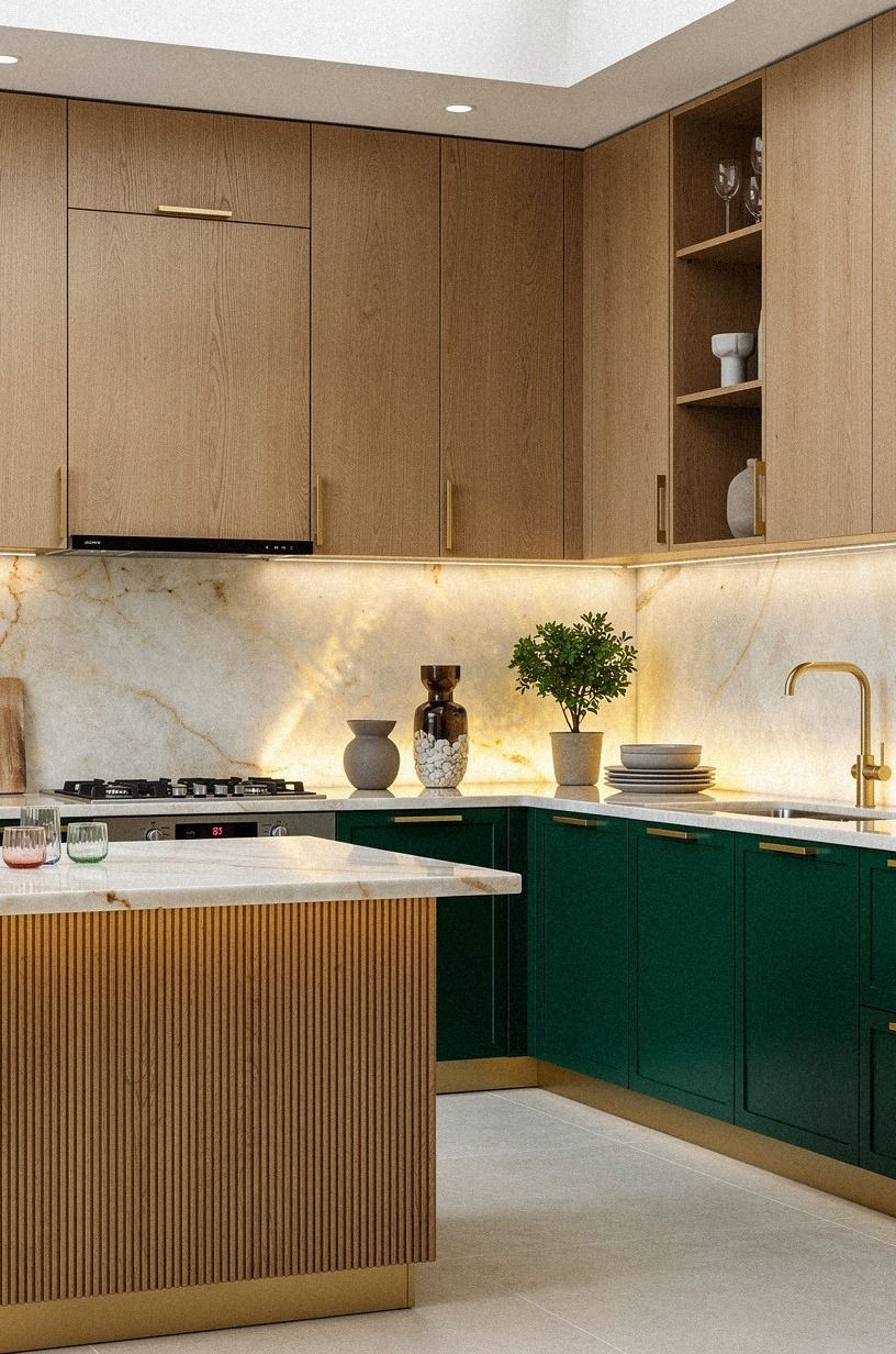 Choose fluted oak over busy paneling