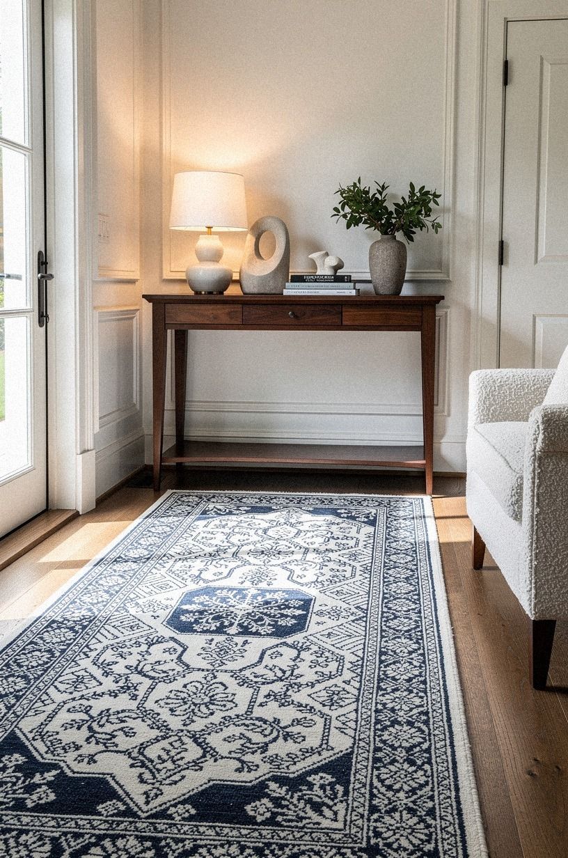 Anchor the floor with a properly sized runner