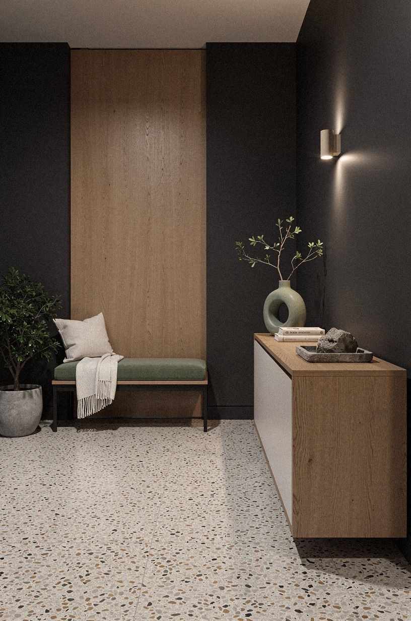 Paint the walls in Benjamin Moore Kendall Charcoal
