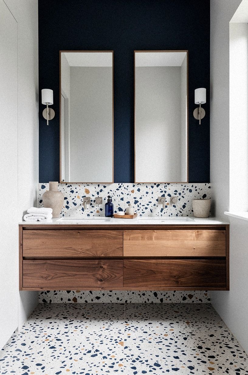Build The Two-Wood Rule around the vanity