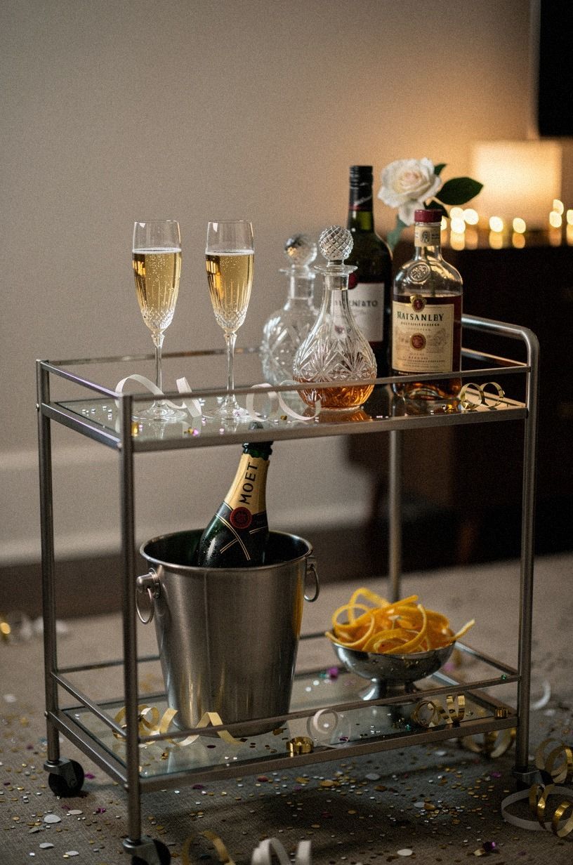 Give the Champagne a Quiet Backdrop, dusty rose palette