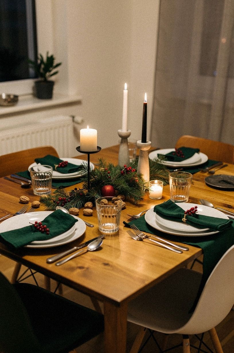 Layer a renter-friendly table setting with removable texture