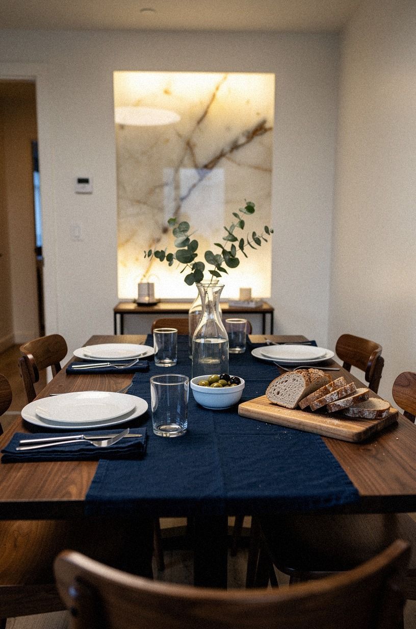 Photograph a lived-in renter holiday table