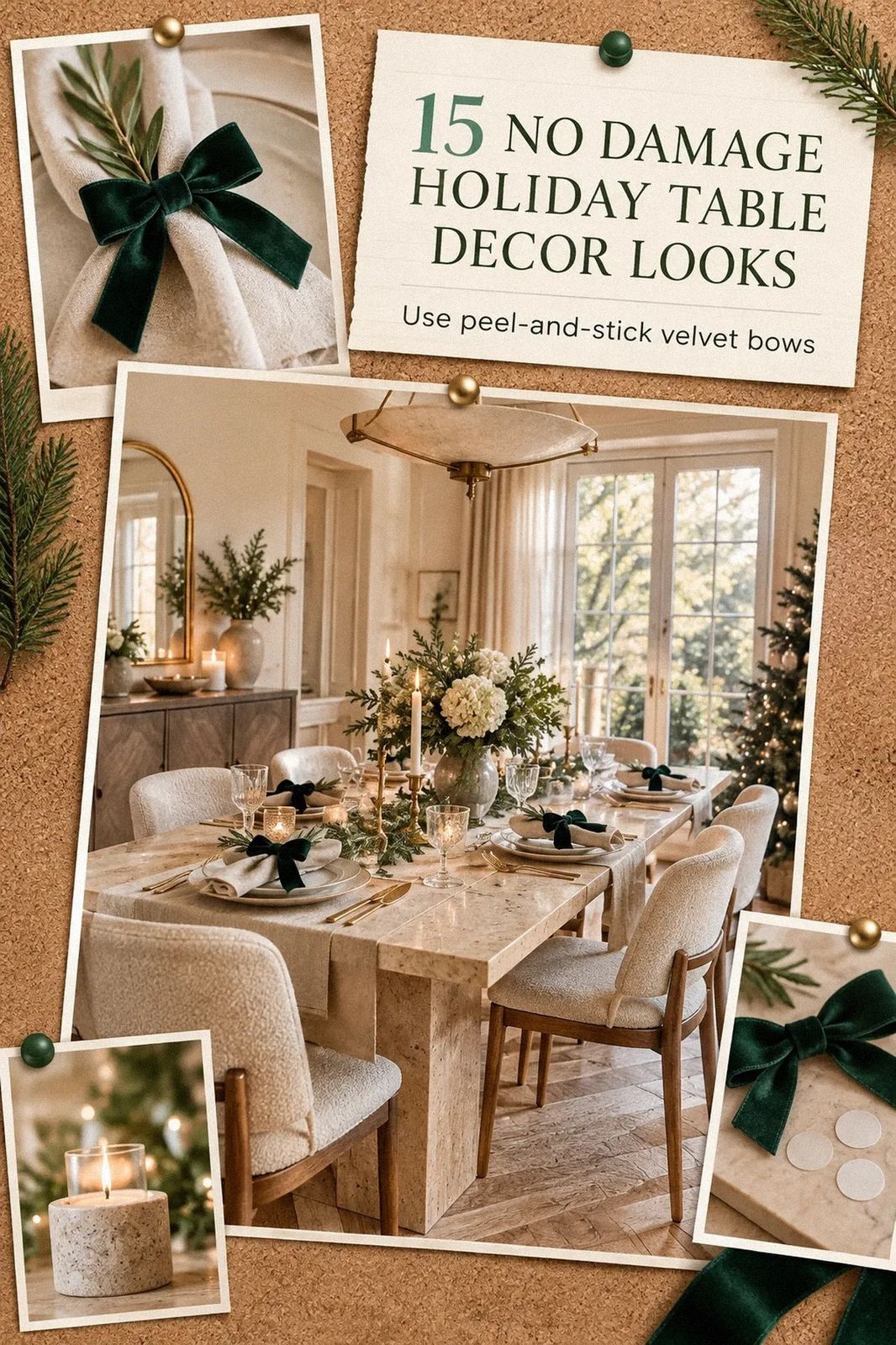 15 No Damage Holiday Table Decor for Renters That Looks Styled, Not Temporary