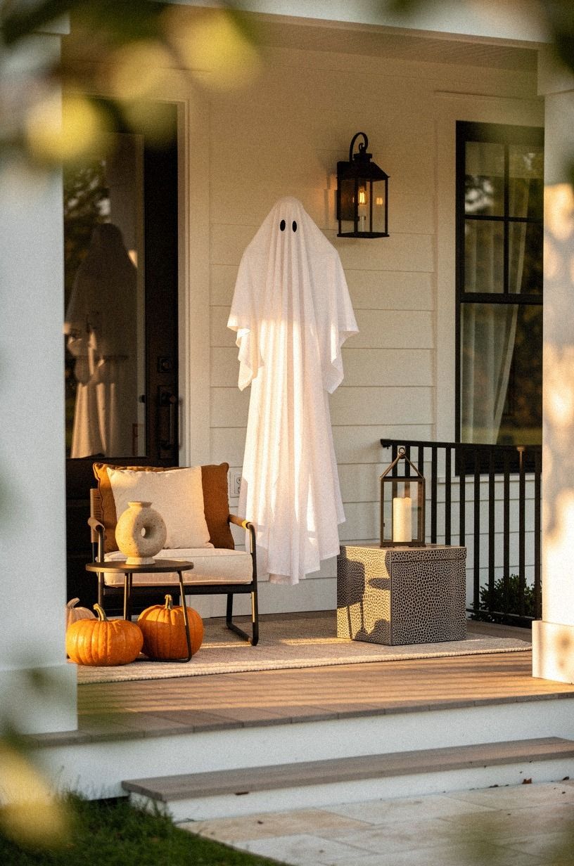 Layer an Easy Halloween Ghost With White Sheets