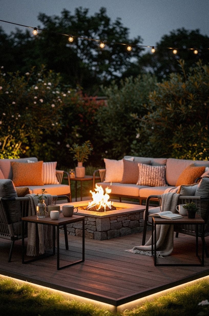 Choose low seats for circular seating outdoor