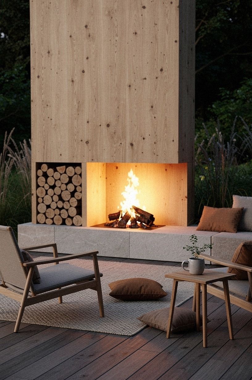 Frame the Hearth With Warm White Oak