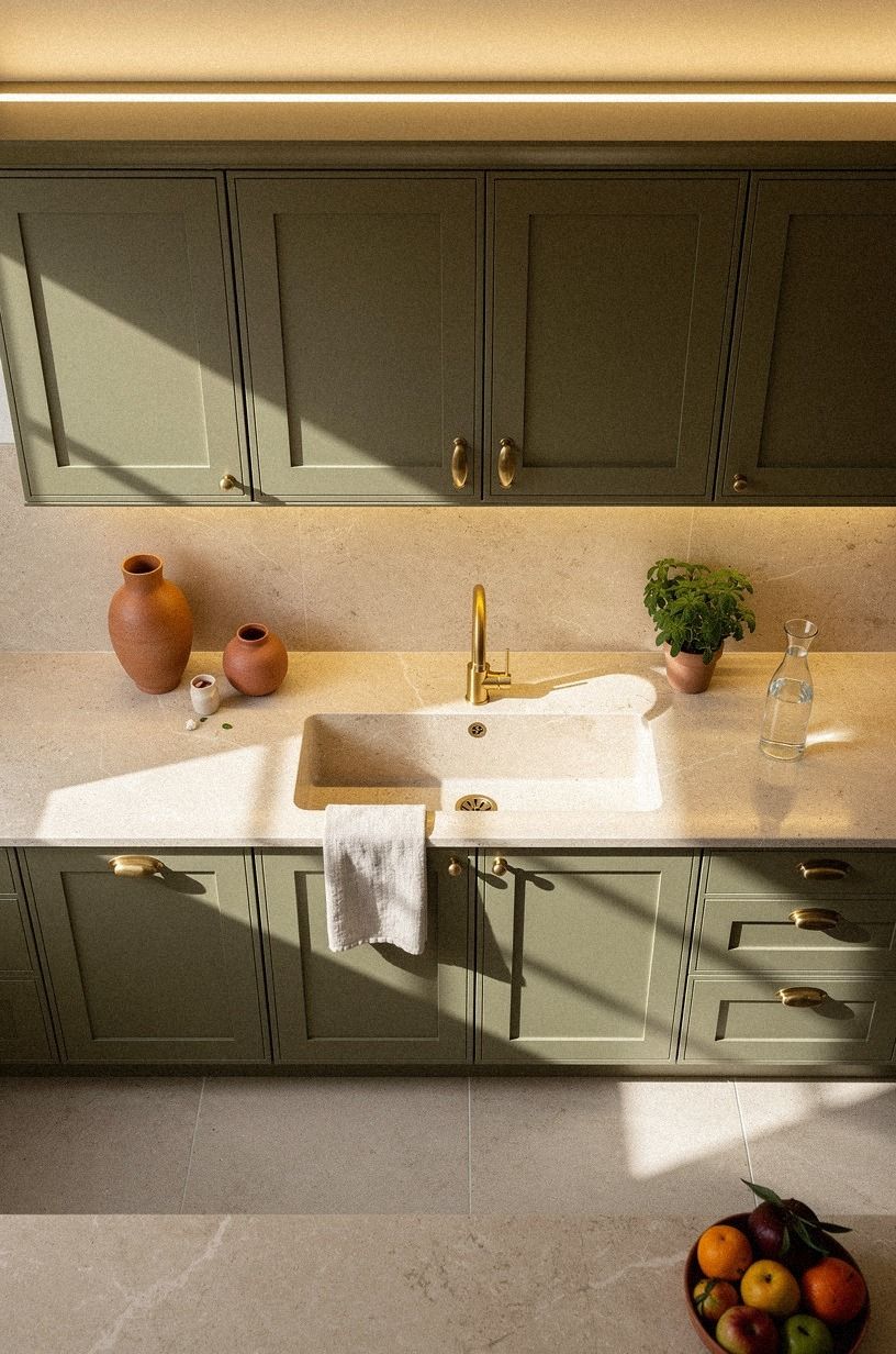 Layer Lighting Around the Cabinet Faces