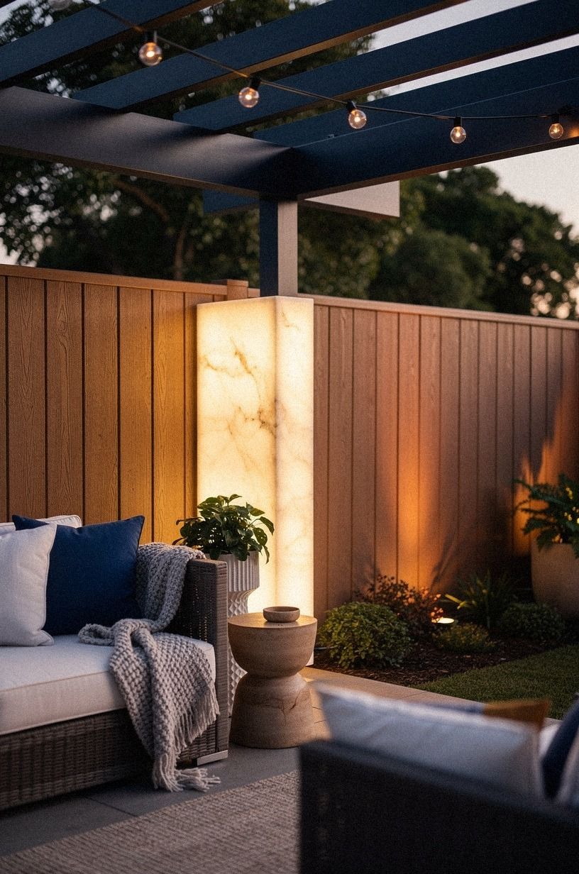Above or Against the Fence? Float a Pergola Beam