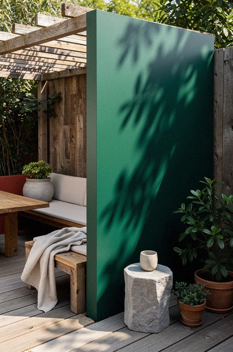 Paint One Panel in a Deeper Garden Green