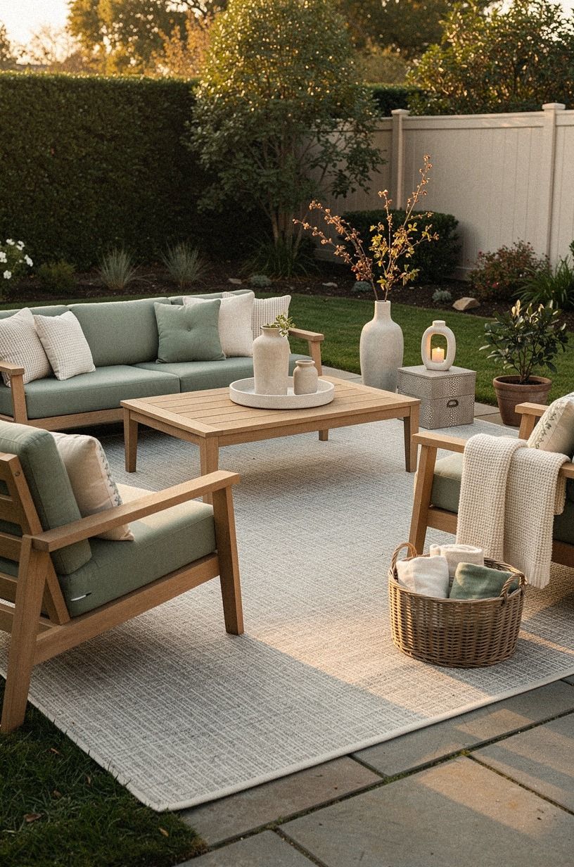 Rug or Empty Patio? Anchor Seating With a 9×12 Outdoor Rug