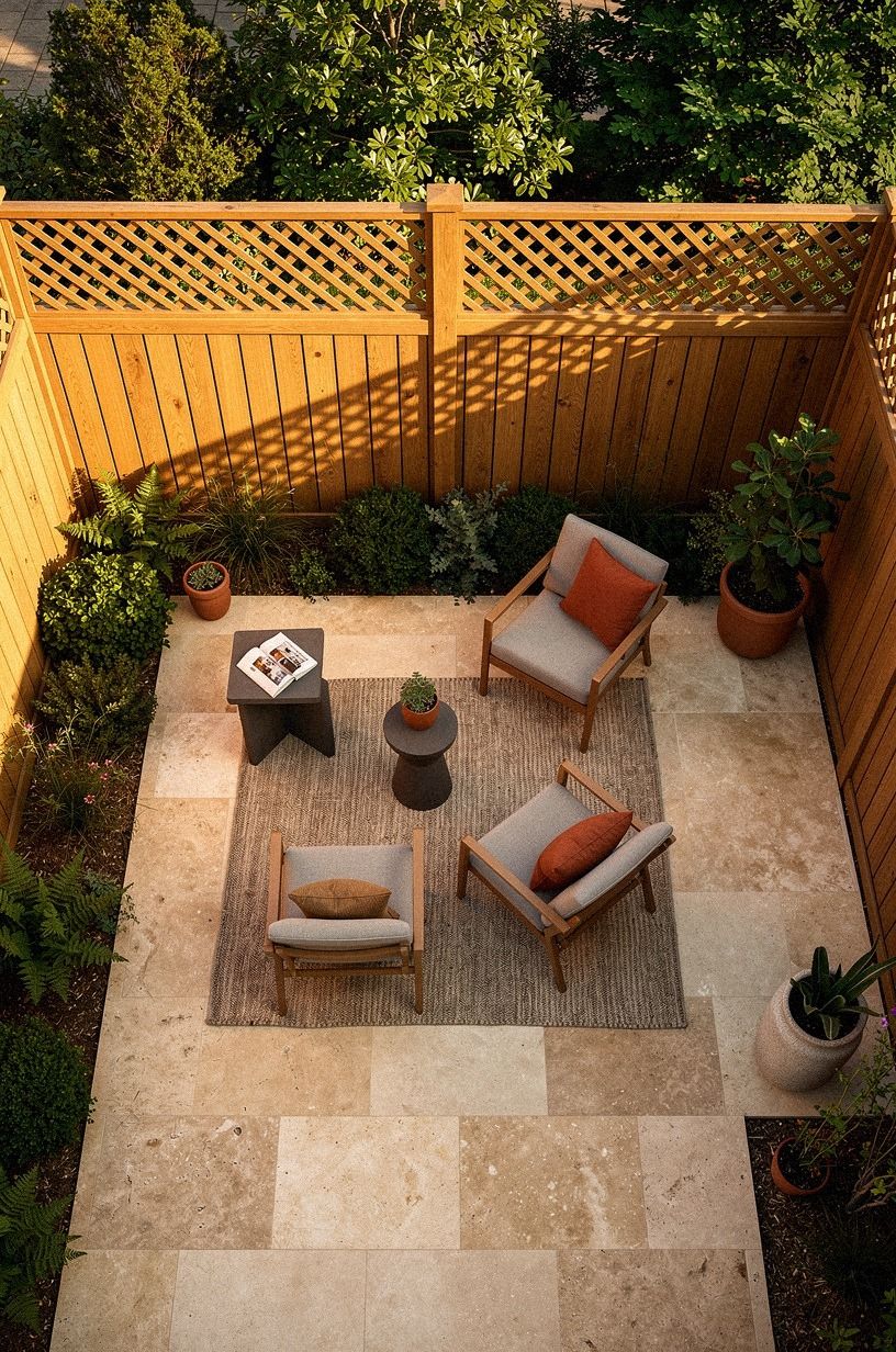 I Added Lattice to Top of Fence Without Closing In, forest green palette