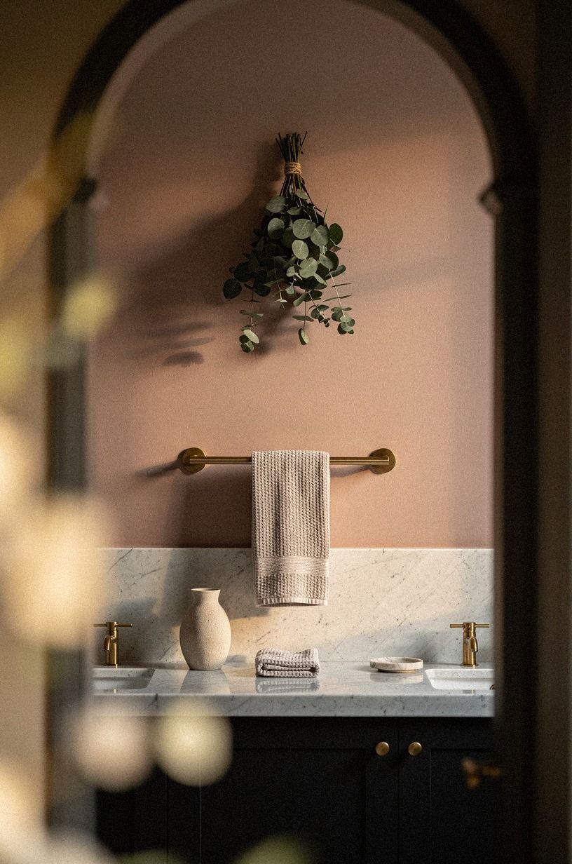Hang a eucalyptus bundle above the towel rail