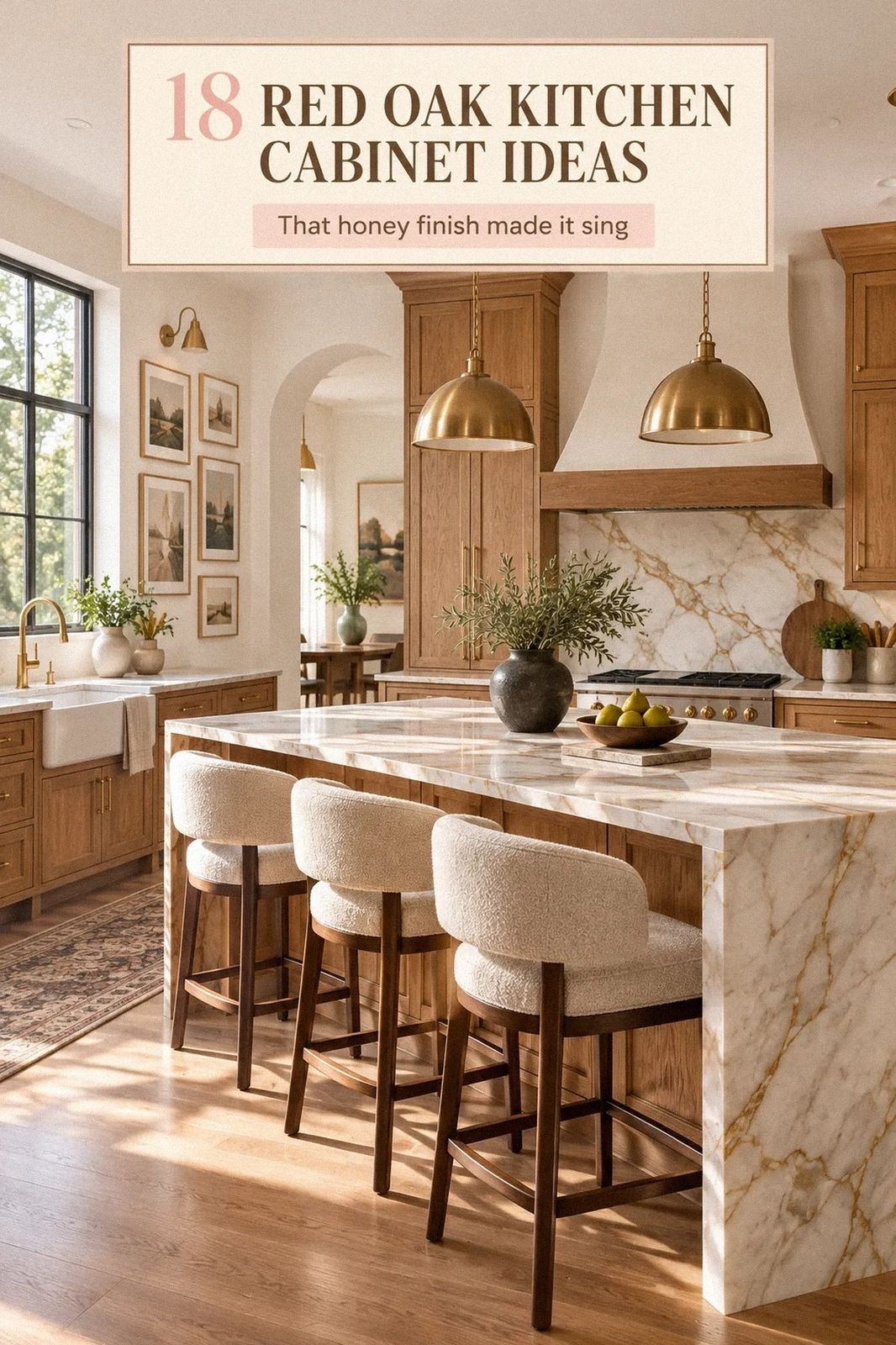 I Warmed Up My Red Oak Kitchen Cabinets, Here's What Actually Worked