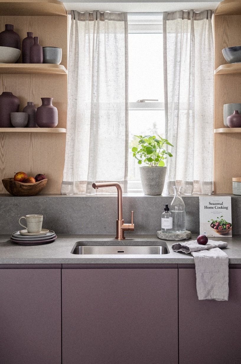 What should frame the sink?