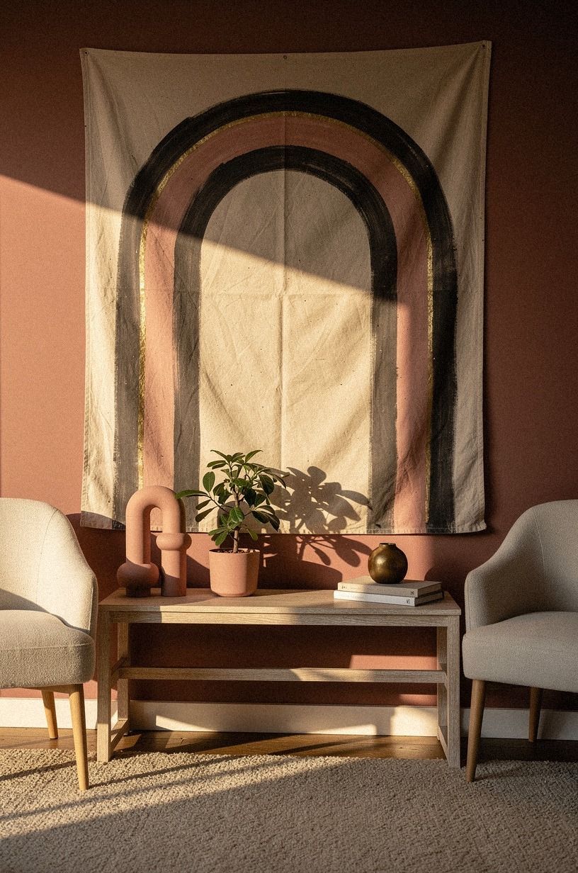 Paint a Giant Arch on a Canvas Drop Cloth