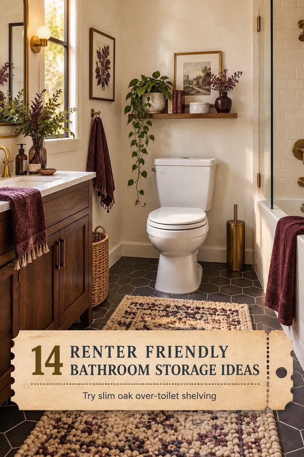 14 Renter Friendly Bathroom Storage Ideas for No Counter Space That Actually Work