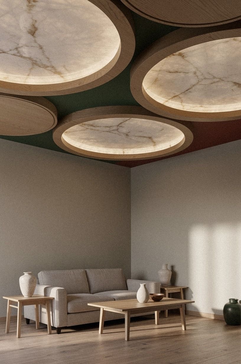 Create the Soft-Circle Ceiling Plan With Round Shapes