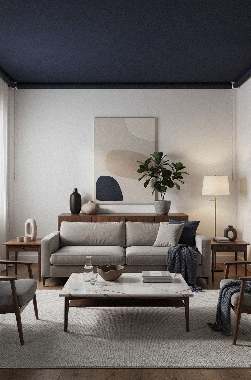 Frame the Ceiling With a Removable Fabric Border