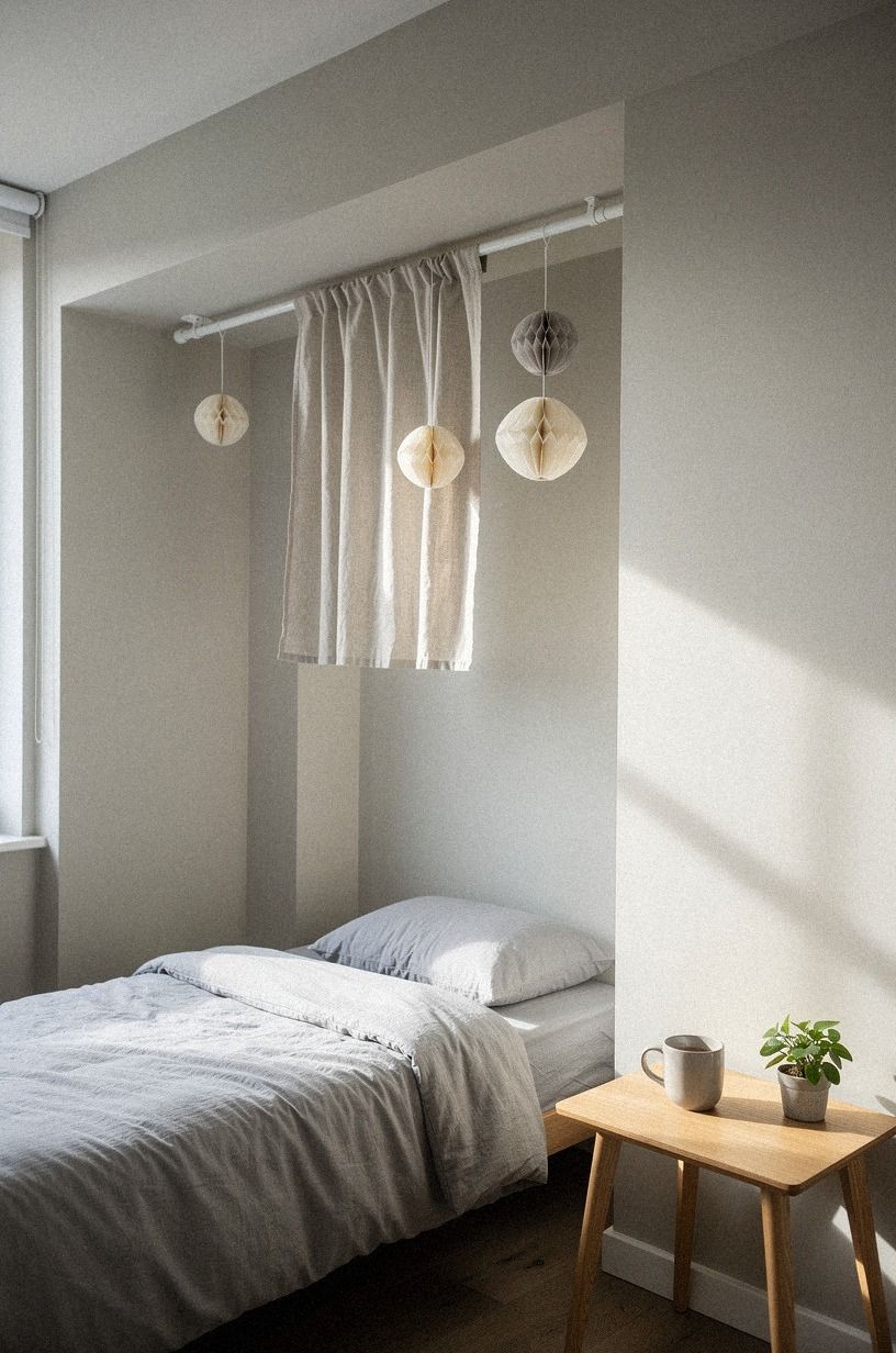 Use a Tension Rod to Display Lightweight Textiles
