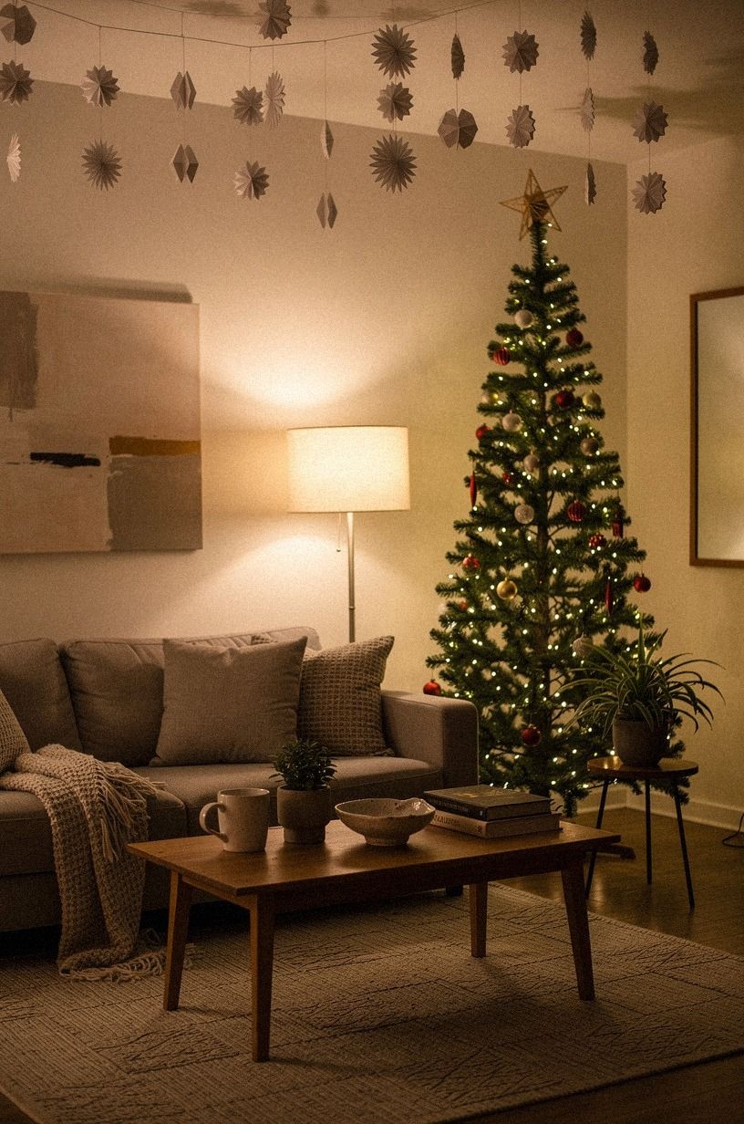 Hang Paper Ornaments Above the Branch Line