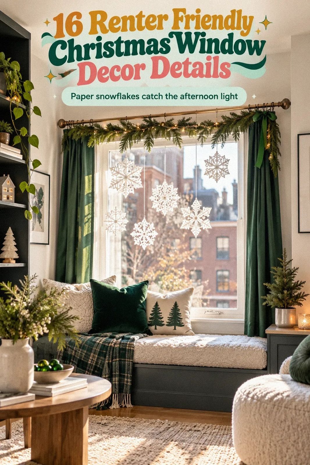 16 Renter Friendly Christmas Window Decor That Looks Custom, No Drilling