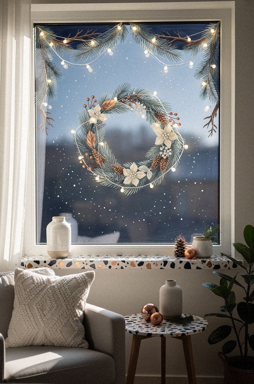 Paint a removable window mural with a washable palette