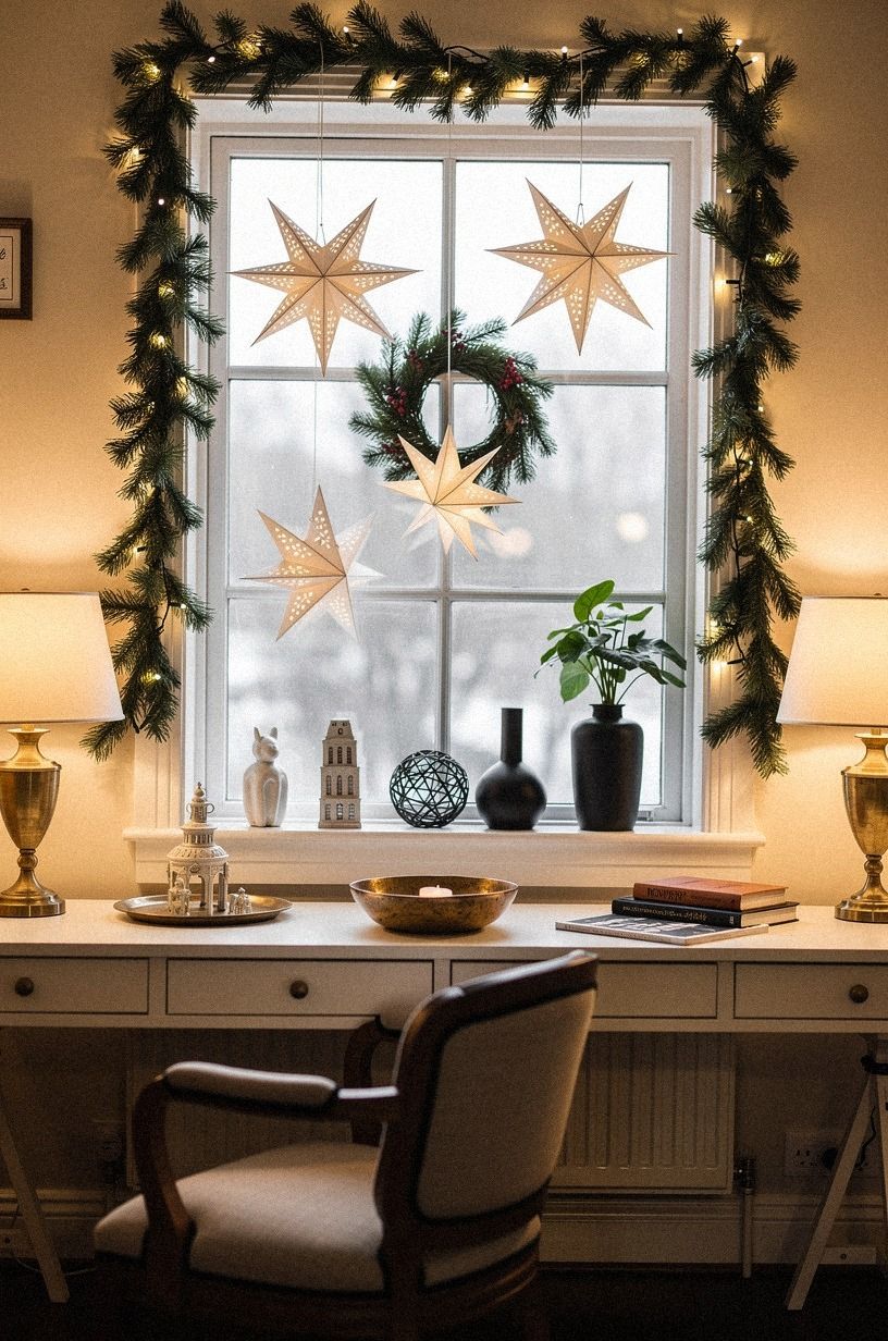 Paper Stars, Quietly Floating Above the Sill