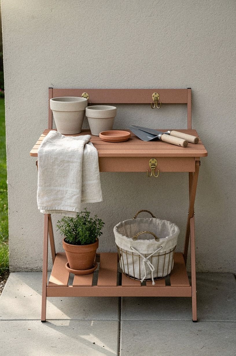 Add a folding potting station