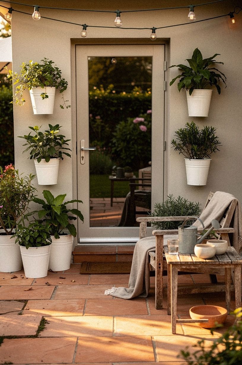 Frame the door with IKEA SOCKER pots
