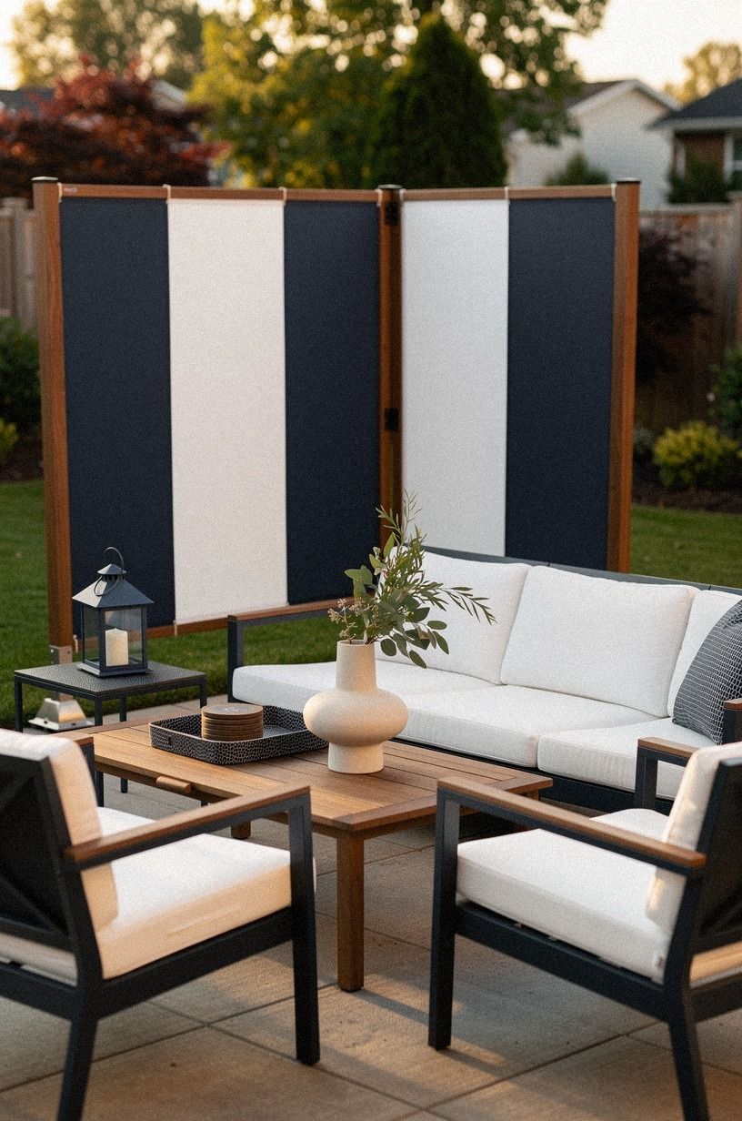 Hang a removable privacy screen