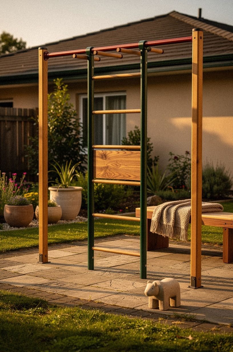 Hang a tension-rod climbing frame