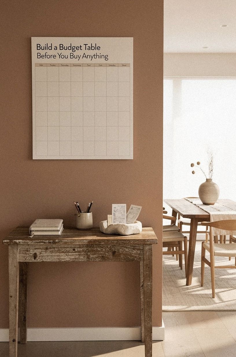 Build a Budget Table Before You Buy Anything