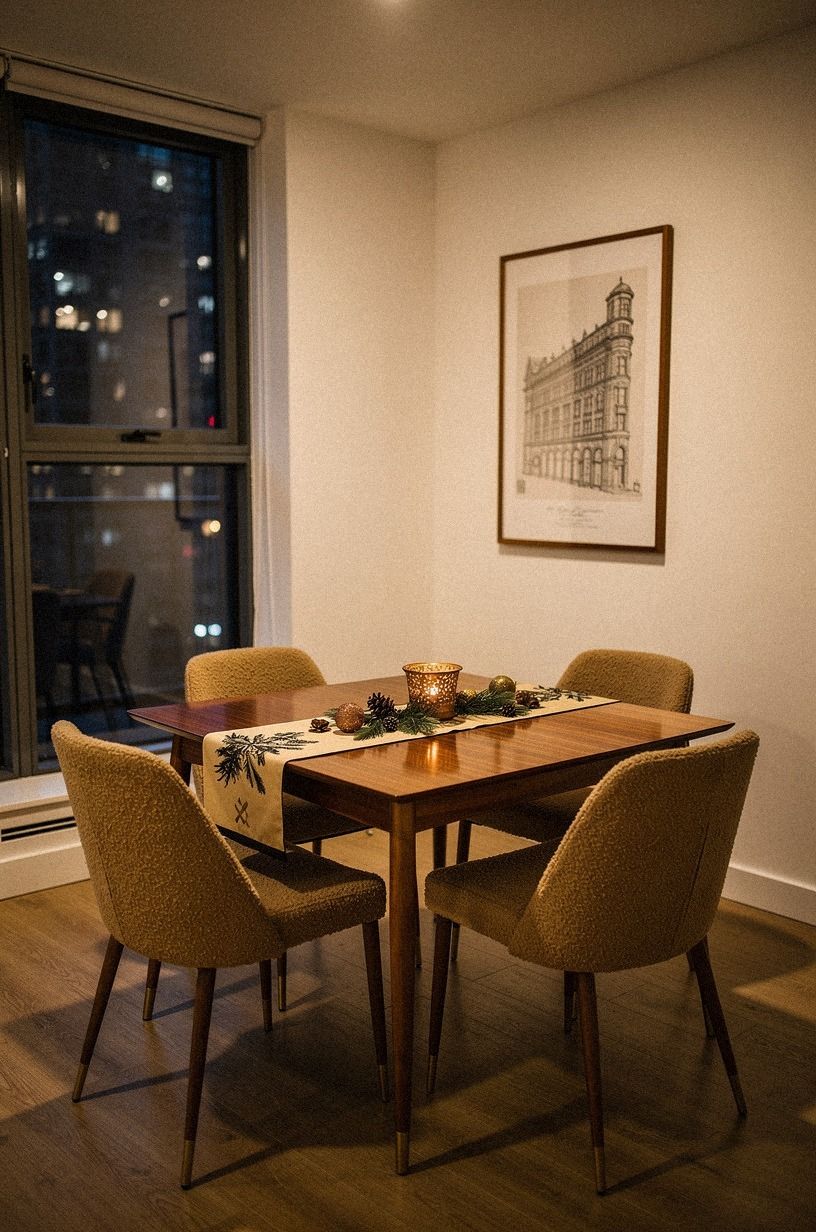 Swap a Bulky Runner for a Narrow Apartment Holiday Table Band