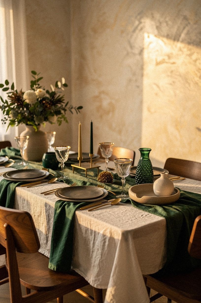 When Linen Meets Luster: A Softer Holiday Tablescape