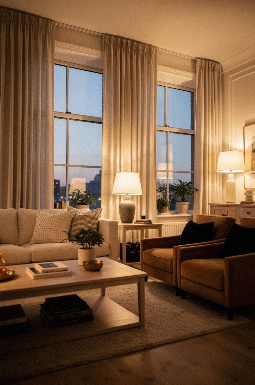 Hang Curtains High, Not Wide
