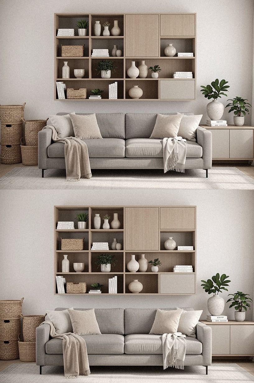 Frame the Sofa With the Two-Wood Rule
