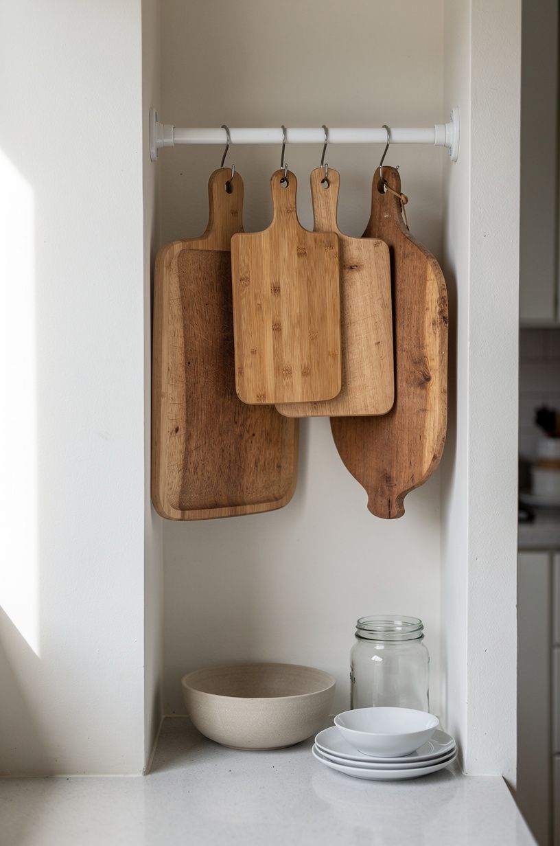 Hang a Tension Rod for Flat Storage
