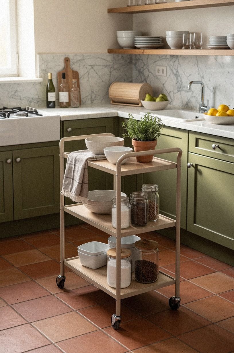 Start with a Narrow Rolling Cart
