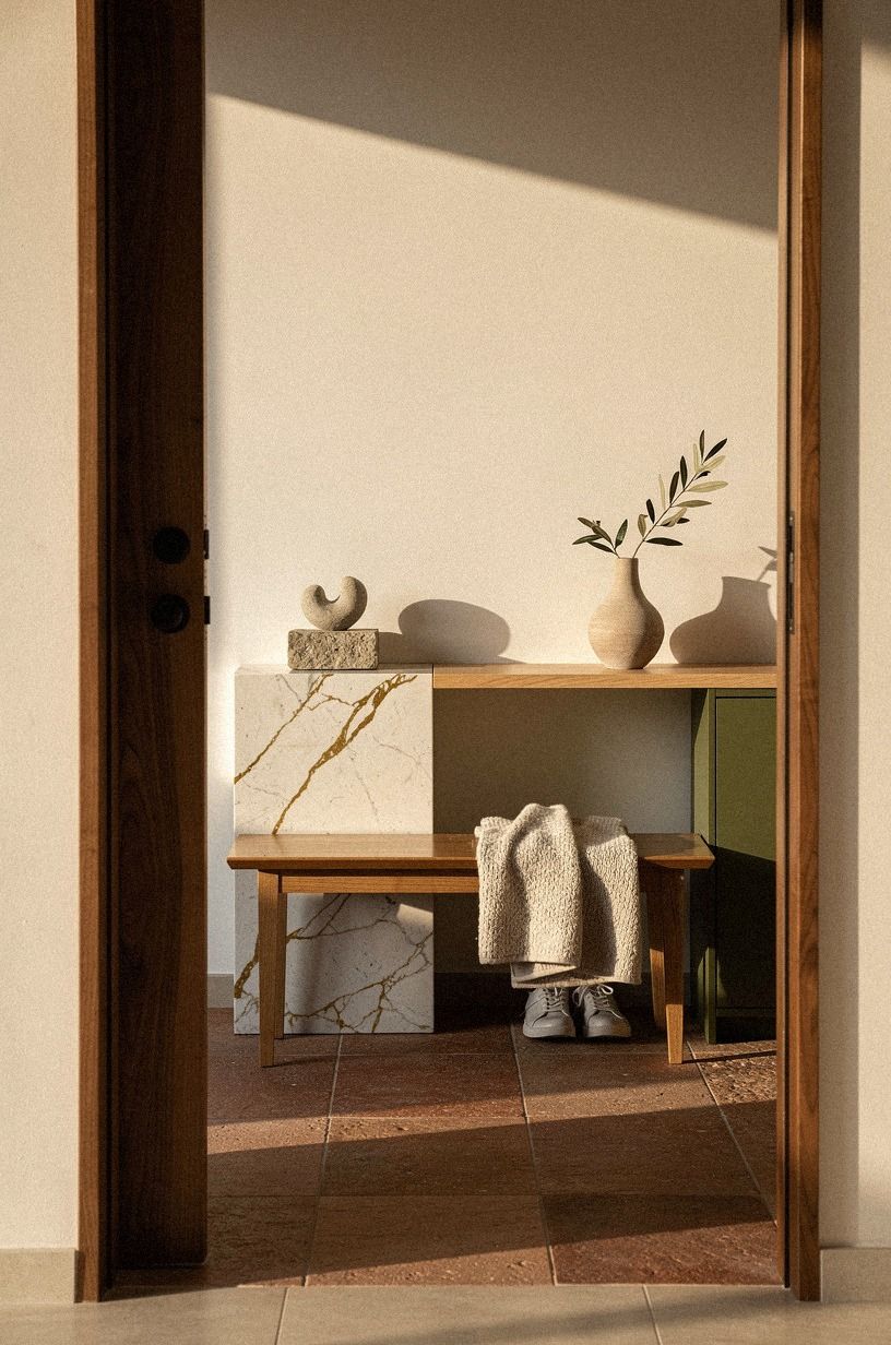 Two Woods, One Calm Entryway