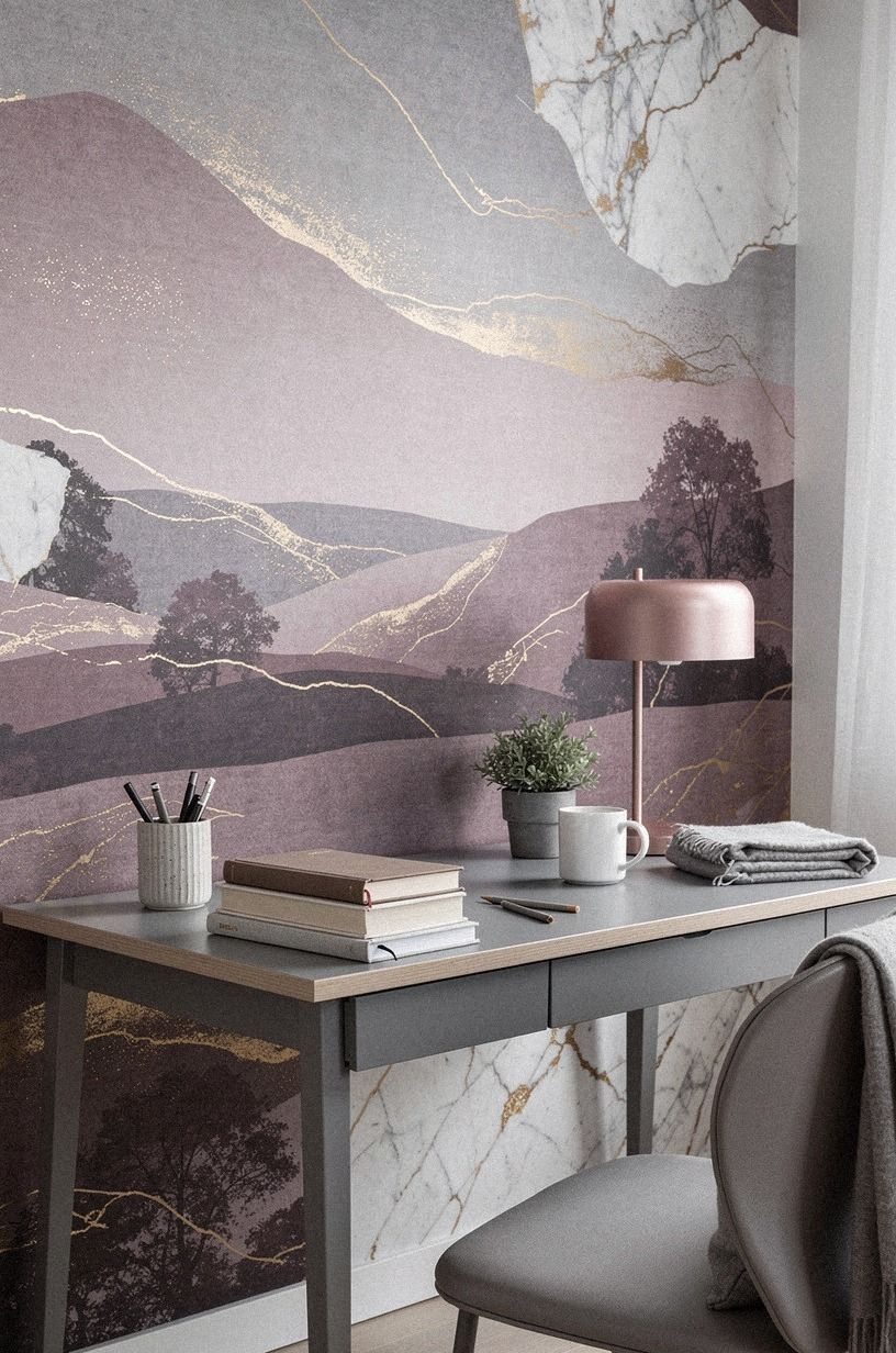 Anchor a Desk With a Removable Landscape