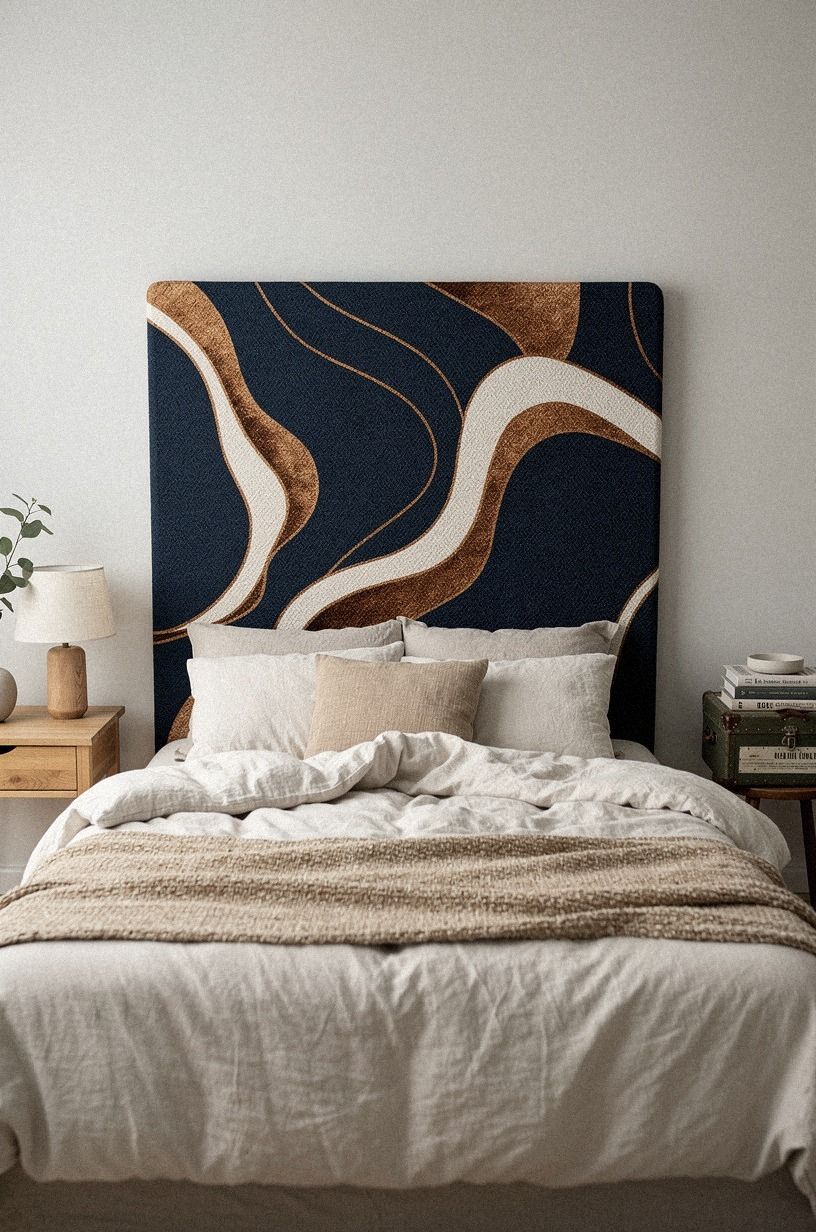 Float a Peel and Stick Wallpaper Renter Friendly Headboard