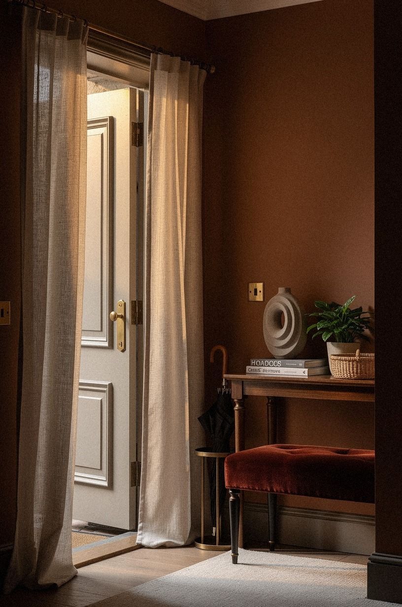 Frame the Door With a Tension-Rod Textile